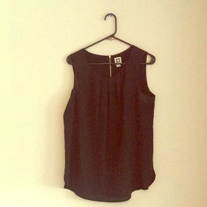 Anne Klein black shell blouse